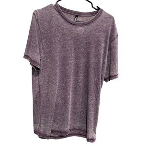 Colorfast NWT Purple Heathered Short Sleeve T Shirt Sz Medium
